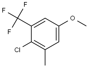 2-Chloro-5-methoxy-1-methyl-3-(trifluoromethyl)benzene,2383729-43-7,结构式