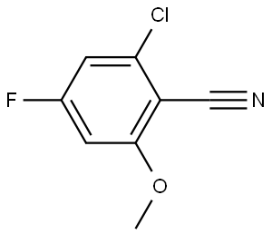 2-Chloro-4-fluoro-6-methoxybenzonitrile 结构式