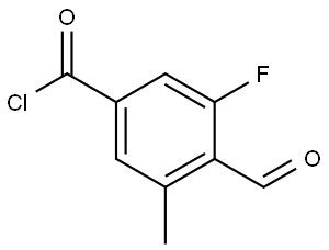 3-Fluoro-4-formyl-5-methylbenzoyl chloride,2383827-43-6,结构式