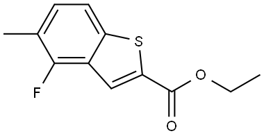 ethyl 4-fluoro-5-methylbenzo[b]thiophene-2-carboxylate 结构式