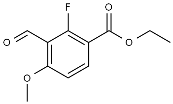 Ethyl 2-fluoro-3-formyl-4-methoxybenzoate 结构式