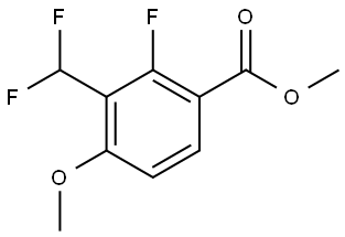 Methyl 3-(difluoromethyl)-2-fluoro-4-methoxybenzoate 结构式