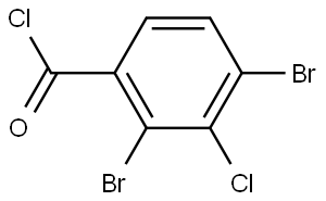 2,4-dibromo-3-chlorobenzoyl chloride 结构式