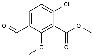 methyl 6-chloro-3-formyl-2-methoxybenzoate Struktur