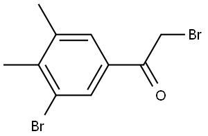 2-Bromo-1-(3-bromo-4,5-dimethylphenyl)ethanone Struktur