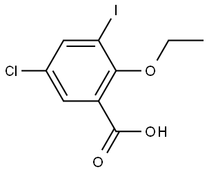 5-Chloro-2-ethoxy-3-iodobenzoic acid 结构式