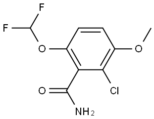 2-Chloro-6-(difluoromethoxy)-3-methoxybenzamide,2384043-88-1,结构式