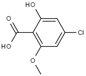 4-Chloro-2-hydroxy-6-methoxybenzoic acid 结构式