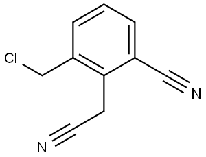 3-(chloromethyl)-2-(cyanomethyl)benzonitrile Structure