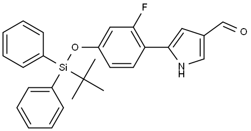 5-(4-((tert-butyldiphenylsilyl)oxy)-2-fluorophenyl)-1H-pyrrole-3-carbaldehyde Structure