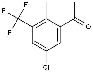 1-[5-Chloro-2-methyl-3-(trifluoromethyl)phenyl]ethanone Structure