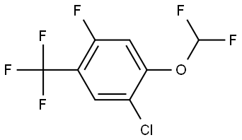 1-Chloro-2-(difluoromethoxy)-4-fluoro-5-(trifluoromethyl)benzene,2384173-95-7,结构式