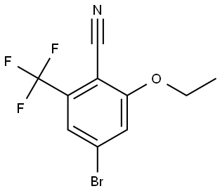 4-Bromo-2-ethoxy-6-(trifluoromethyl)benzonitrile 结构式
