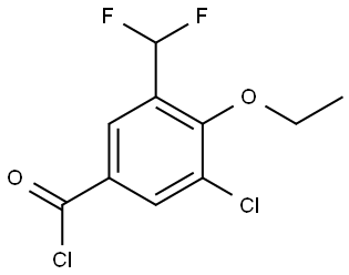 3-Chloro-5-(difluoromethyl)-4-ethoxybenzoyl chloride,2384189-71-1,结构式