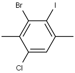 3-Bromo-1-chloro-4-iodo-2,5-dimethylbenzene 结构式