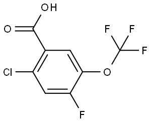 2-Chloro-4-fluoro-5-(trifluoromethoxy)benzoic acid Structure