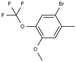 1-Bromo-4-methoxy-2-methyl-5-(trifluoromethoxy)benzene,2384276-18-8,结构式