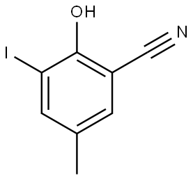 2-Hydroxy-3-iodo-5-methylbenzonitrile,2384290-39-3,结构式