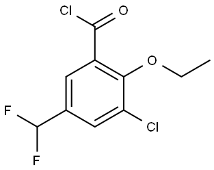 3-Chloro-5-(difluoromethyl)-2-ethoxybenzoyl chloride 结构式