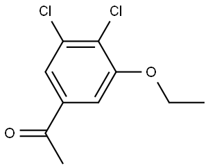 1-(3,4-Dichloro-5-ethoxyphenyl)ethanone 结构式