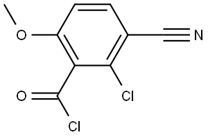 2-Chloro-3-cyano-6-methoxybenzoyl chloride,2384344-35-6,结构式