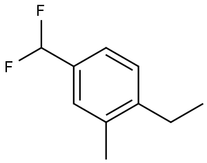 4-(Difluoromethyl)-1-ethyl-2-methylbenzene,2384365-24-4,结构式