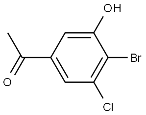 1-(4-Bromo-3-chloro-5-hydroxyphenyl)ethanone 结构式