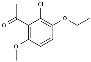 1-(2-Chloro-3-ethoxy-6-methoxyphenyl)ethanone Structure