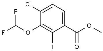 methyl 4-chloro-3-(difluoromethoxy)-2-iodobenzoate 结构式