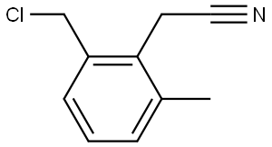 2-(2-(chloromethyl)-6-methylphenyl)acetonitrile Structure