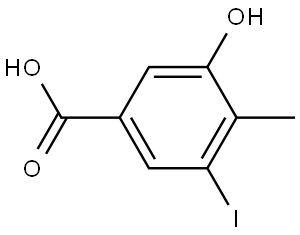 3-hydroxy-5-iodo-4-methylbenzoic acid 结构式