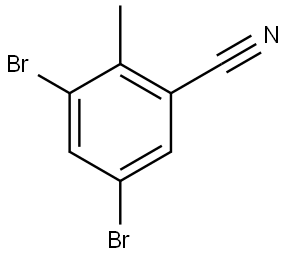 3,5-Dibromo-2-methylbenzonitrile 结构式