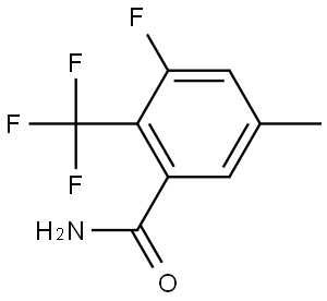 3-Fluoro-5-methyl-2-(trifluoromethyl)benzamide Structure