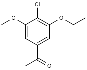 1-(4-Chloro-3-ethoxy-5-methoxyphenyl)ethanone 结构式