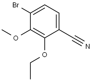 Benzonitrile, 4-bromo-2-ethoxy-3-methoxy- 结构式