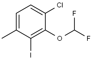 1-chloro-2-(difluoromethoxy)-3-iodo-4-methylbenzene,2384647-93-0,结构式