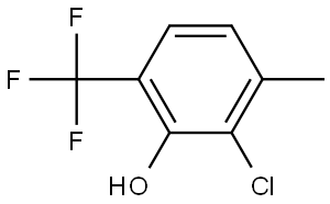 2-Chloro-3-methyl-6-(trifluoromethyl)phenol 结构式