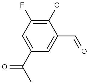 5-Acetyl-2-chloro-3-fluorobenzaldehyde,2384716-00-9,结构式
