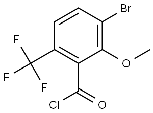 3-Bromo-2-methoxy-6-(trifluoromethyl)benzoyl chloride Structure