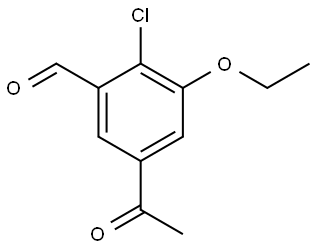 5-Acetyl-2-chloro-3-ethoxybenzaldehyde 结构式