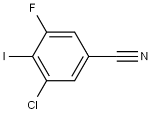 3-Chloro-5-fluoro-4-iodobenzonitrile 结构式
