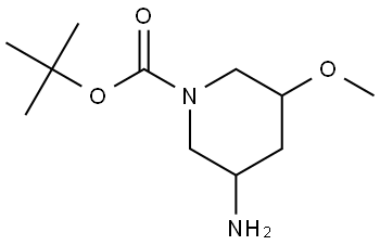 tert-butyl 3-amino-5-methoxypiperidine-1-carboxylate Structure