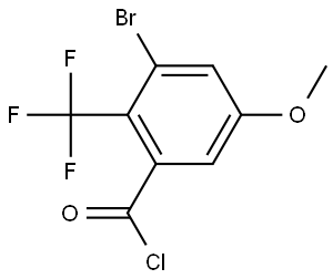 3-Bromo-5-methoxy-2-(trifluoromethyl)benzoyl chloride Structure