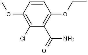 2-Chloro-6-ethoxy-3-methoxybenzamide Struktur