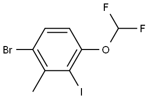 1-Bromo-4-(difluoromethoxy)-3-iodo-2-methylbenzene Structure