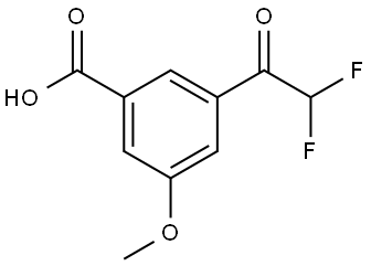 3-(2,2-difluoroacetyl)-5-methoxybenzoic acid 结构式