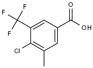 4-Chloro-3-methyl-5-(trifluoromethyl)benzoic acid 结构式