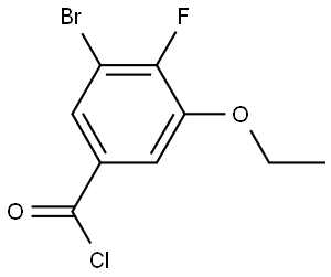 3-Bromo-5-ethoxy-4-fluorobenzoyl chloride 结构式