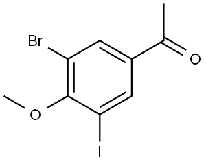 1-(3-Bromo-5-iodo-4-methoxyphenyl)ethanone,2384854-06-0,结构式