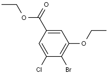 Ethyl 4-bromo-3-chloro-5-ethoxybenzoate 结构式